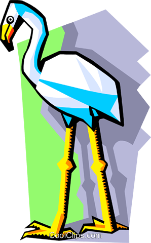 Stylized Heron Royalty Free Vector Clip Art Illustration - Stylized Heron Royalty Free Vector Clip Art Illustration (298x480)
