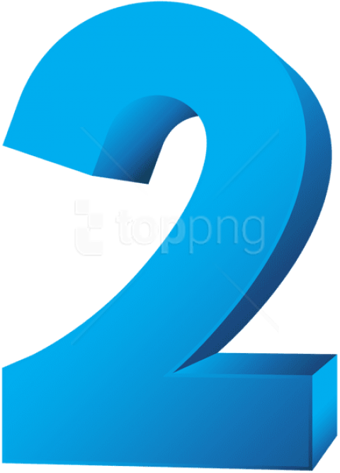 Free Png Download Blue Number Two Transparent Clipart - Number Two Clipart (480x667)