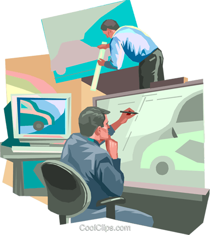 Automobile Design And Manufacturing Royalty Free Vector - Cartoon (429x480)
