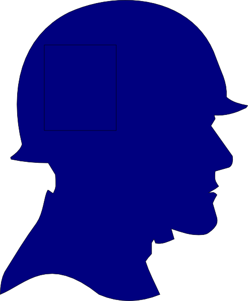 Soldier Head Silhouette (492x597)