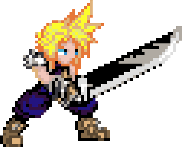 White Cloud - Final Fantasy 7 Pixel Art (860x680)