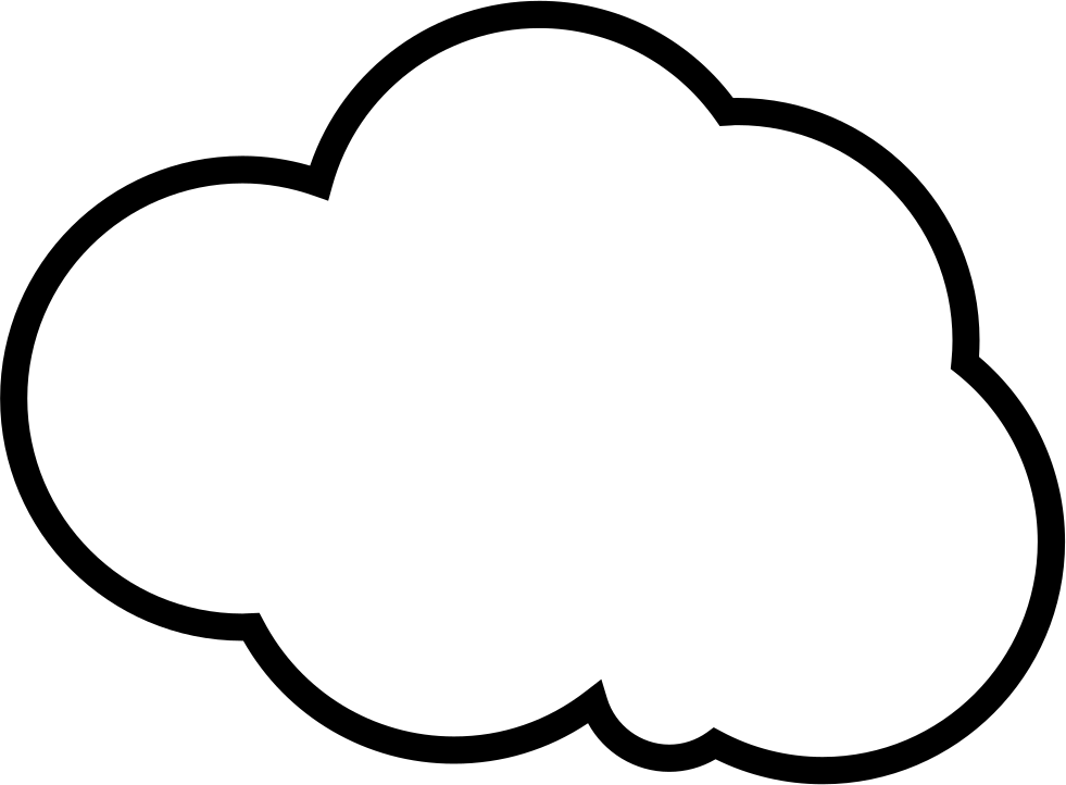 Single Cloud Svg Png Icon Free Download - Nubes Blanco Y Negro Para Dibujar (981x722)
