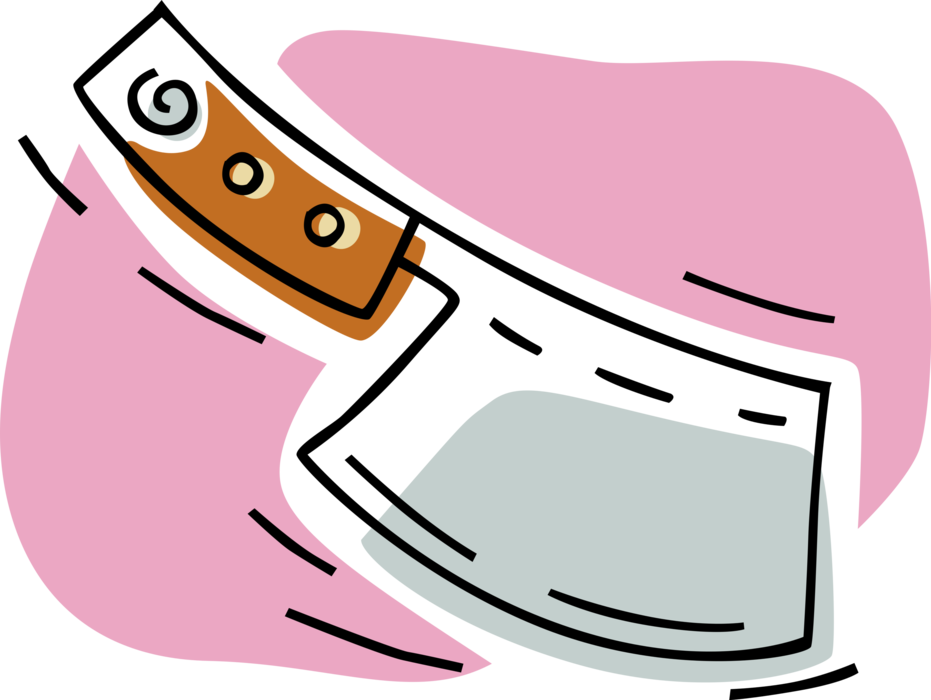 Cleaver, Knife Royalty Free Vector Clip Art Illustration - Cleaver, Knife Royalty Free Vector Clip Art Illustration (931x700)