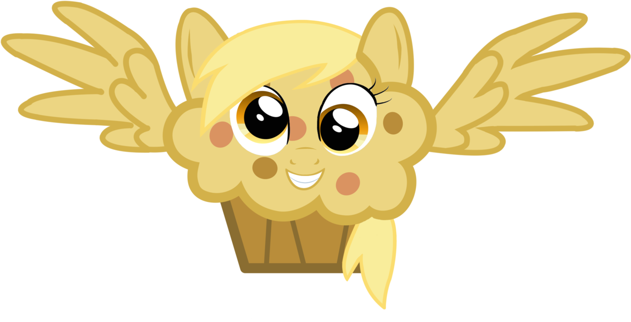 Royal Flush Pony, Derpy Hooves, Female, Mare, Muffin, - Cartoon (1280x701)