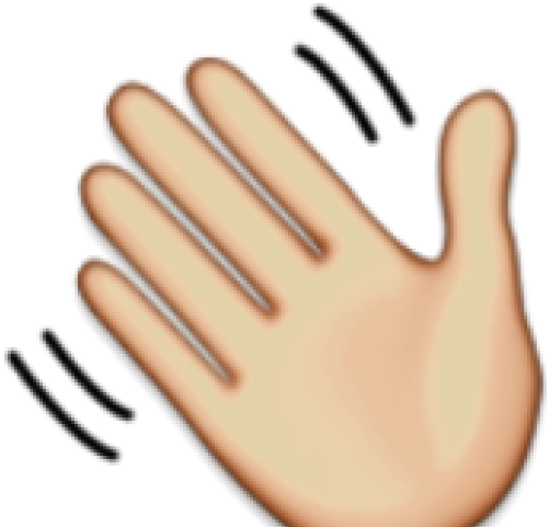 Hand Emoji Clipart Hand Wave - Aplauso Emoji Gif (640x480)