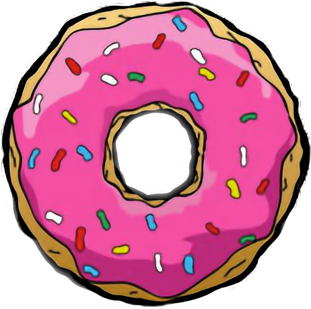 Dona Sticker - Donuts Simpsons Png (1024x1018)