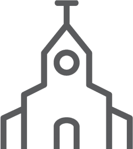 Steeple Clipart Open Church - Icon Church Png (640x480)