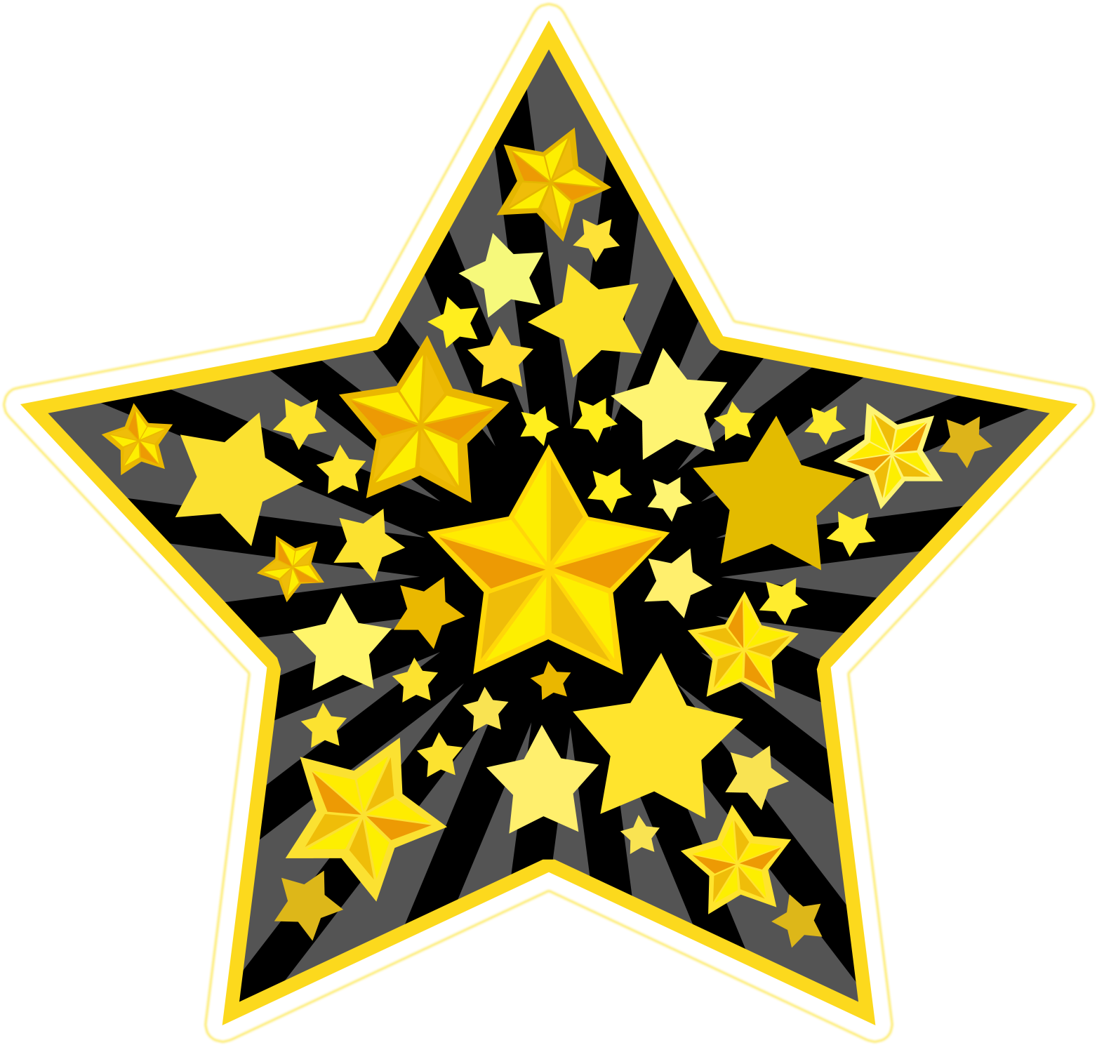 Stars Golden Glitter Png And Psd - Motif (2000x2000)