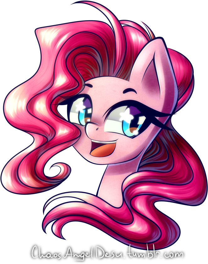Chaosangeldesu, Bust, Female, Mare, Open Mouth, Pinkie - Illustration (685x900)