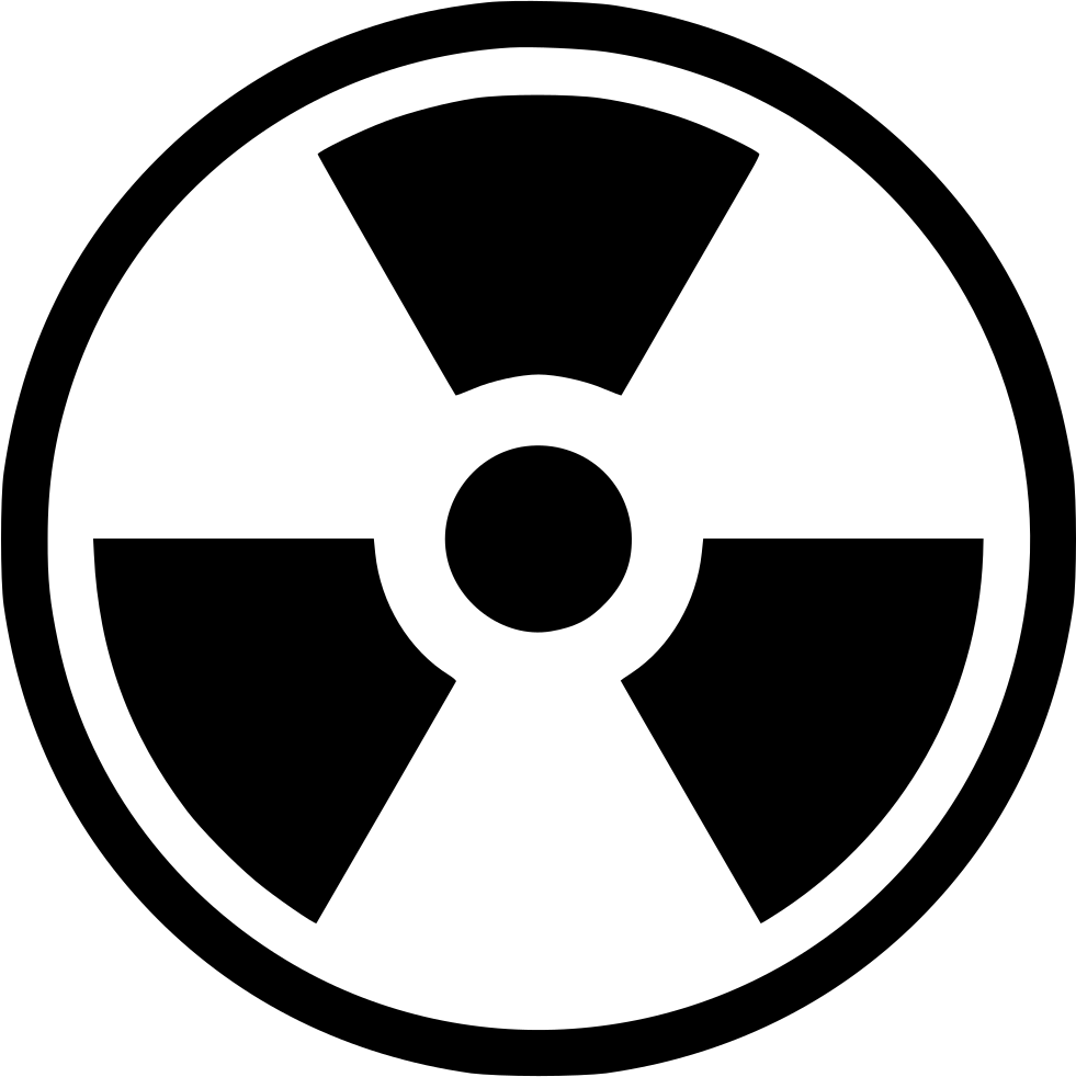 Radiation Nuclear Worker Radioactive Svg Png Icon Free - Radiation Black And White (981x982)