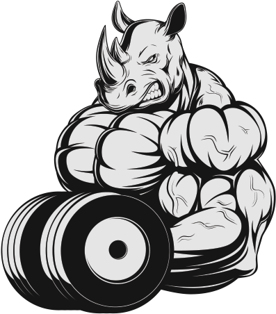 Rhino Clipart Tough - Rhino Gym (600x600)