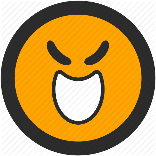 Bad Emoji Evil Expressions Roundettes Smiley Icon - Circle (512x512)