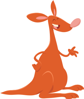 Wallaby-large - Canguro Gracioso Dibujo (409x402)