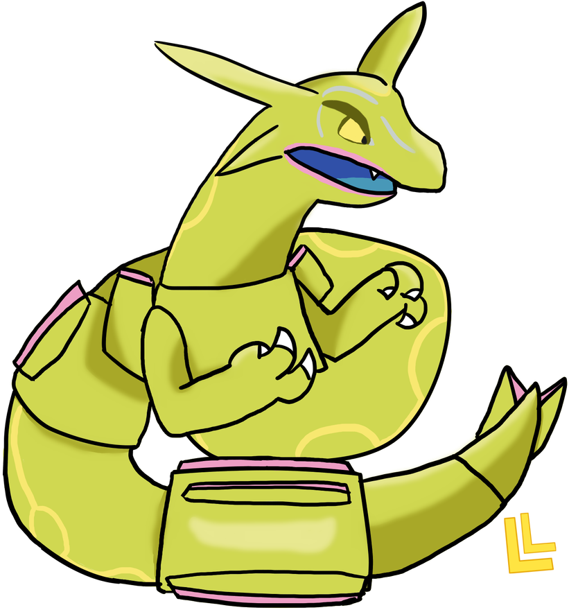 Palettelocke Rayquaza By Larissalysko - Kangaroo (866x923)