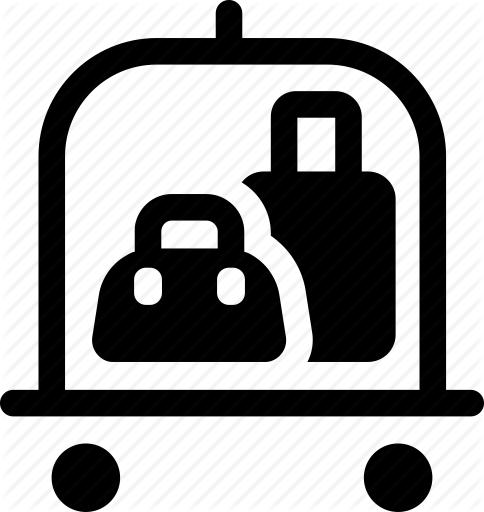 Carts Clipart Trolley Bag - Facility Icon Black And White (484x512)