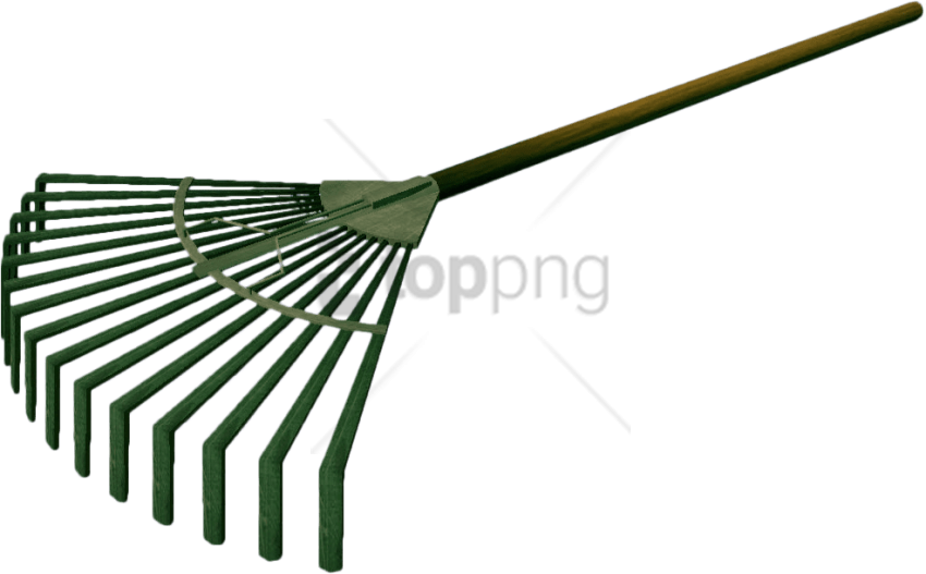 Free Png Download Green Leaf Rake Png Images Background - Rake Png (850x527)