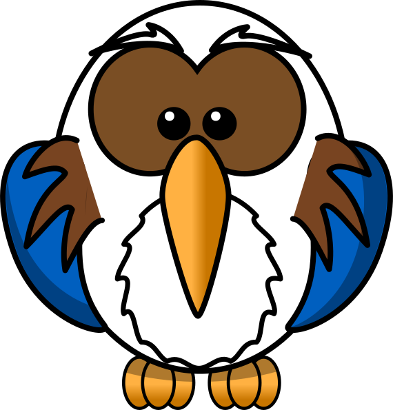 Kookaburra Clipart Clip Art - Bird Face Drawing Easy (570x595)