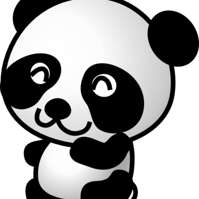Deal Panda - Panda Clipart Black And White (400x400)