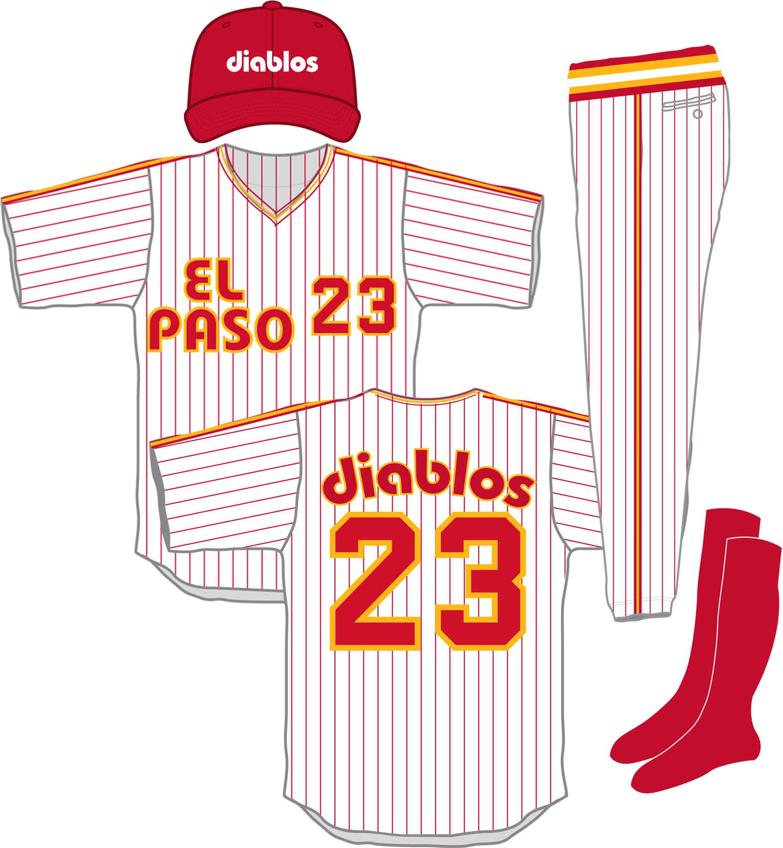 Gloves Clipart Baseball Jersey - El Paso Diablos Uniforms (1675x1800)