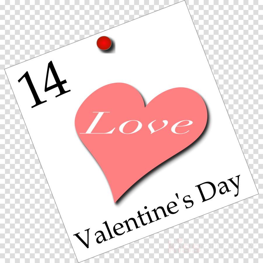 February 14 Valentine Day Clipart Valentine's Day February - Heart (900x900)