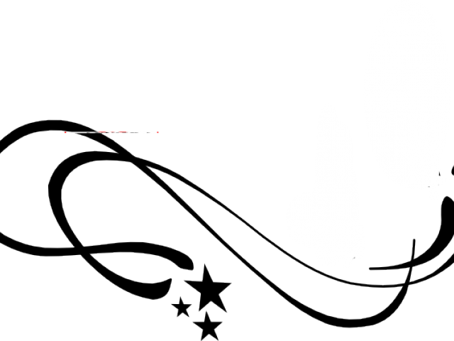 Star Clipart Swirl - Swirly Star Clipart Black And White (640x480)