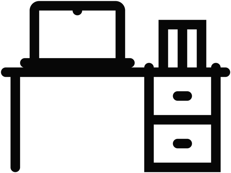 Organization Clipart Organized Desk - Mobiliario Y Equipo De Oficina Png (800x800)