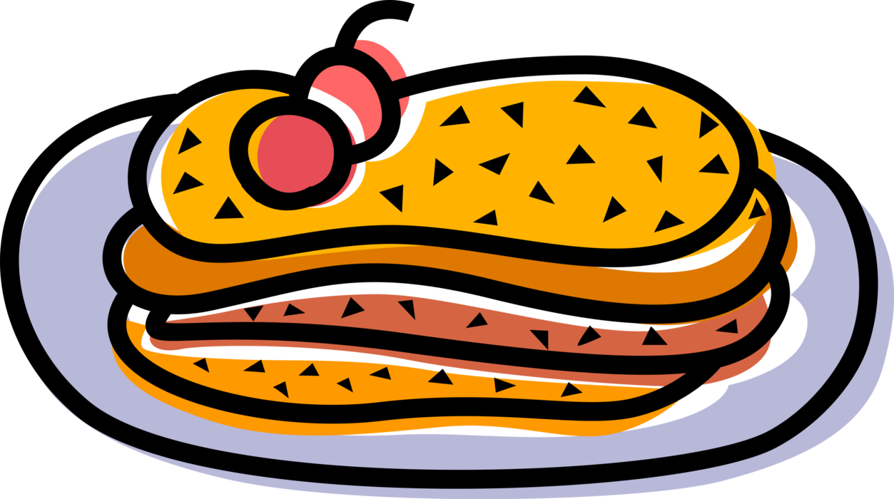 Vector Illustration Of Sandwich Sliced Cheese Or Meat - Vector Illustration Of Sandwich Sliced Cheese Or Meat (1253x700)