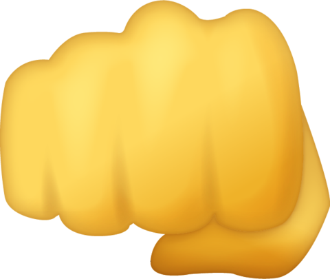 Fisted Hand Emoji [free Download Iphone Emojis] - Download Emoji (480x405)