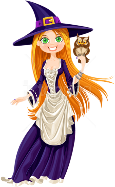 Free Png Halloween Witch With Owl Png Images Transparent - Transparent Background Witch Clipart (480x777)