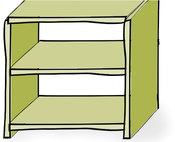 Bookcase Clipart Small Cupboard - Clipart Shelf (640x480)