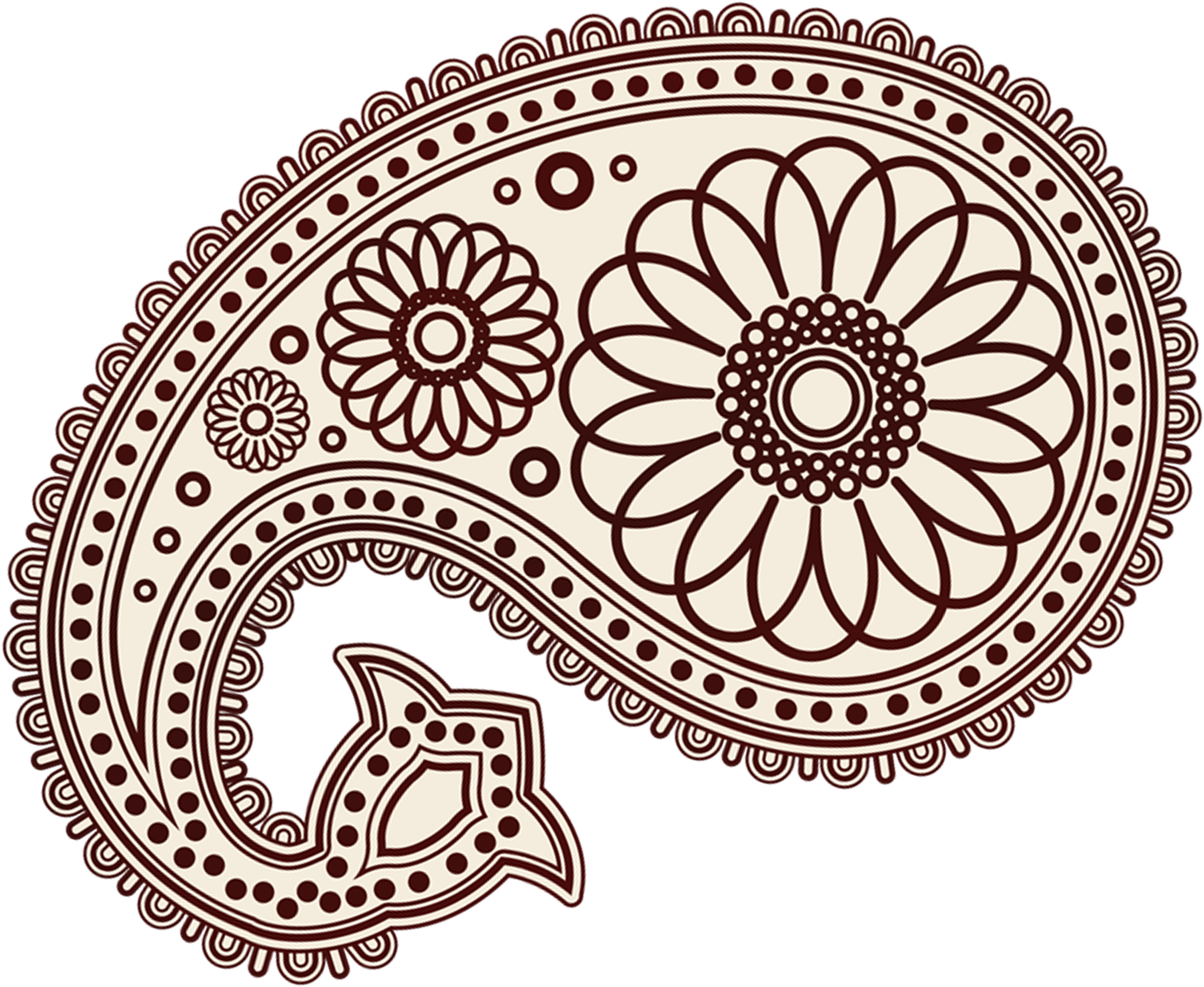 Abstract Flower Designs - Paisley Patterns (2952x2400)