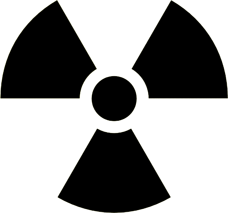 Radiation Png - Radiation Symbol Black And White (827x828)