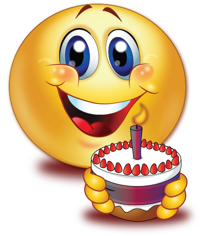 Birthday Cake Smiley Emoji Sticker - Birthday Emoji Sticker Png (512x512)