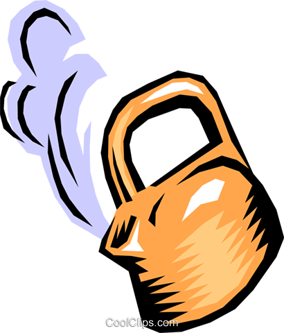 Hot Water Kettle Royalty Free Vector Clip Art Illustration - Hot Water (410x480)