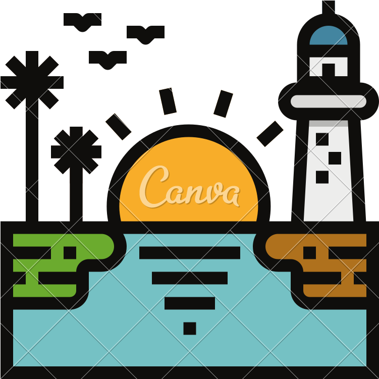 Sunset Travel Sea Romantic Landscape Lighthouse Sunrise - Icon (800x800)