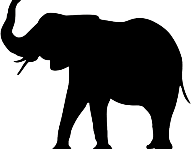 Africa Clipart Small Animal - Elephant Png Black And White (640x480)