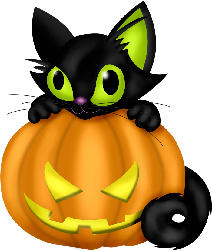 Http - //rosimeri - Minus - Com/mbvb4ov0nnhzl5 - Muertos - Halloween Cat Pumpkin Clipart (743x900)