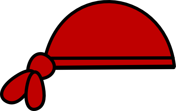 Red Bandana Clip Art At Clker - Clipart Bandana (600x379)