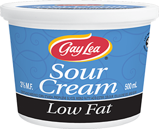 Low Fat Sour Cream - Gay Lea Sour Cream (600x476)