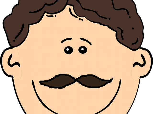 Moustache Clipart Dad - Boys Cartoon Faces (640x480)
