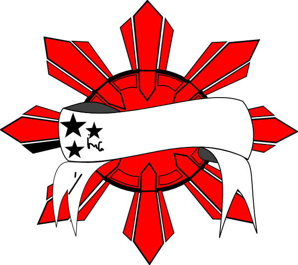 Rg Flag Clip Art At Clker Com Vector Clip Art Online - Philippine Flag Tattoo Png (600x532)
