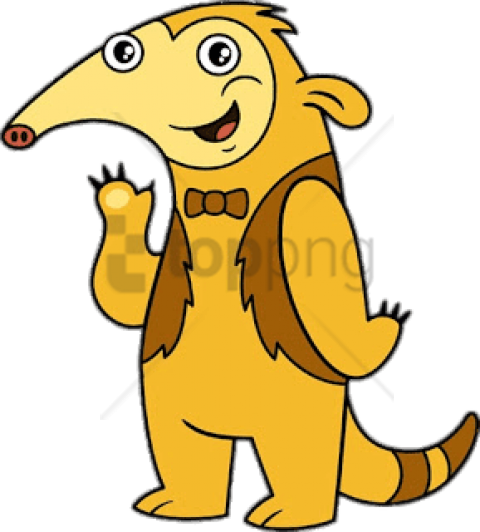Free Png Download Oto The Anteater Waving Hello Clipart - Oto Turma Do Doki (480x532)