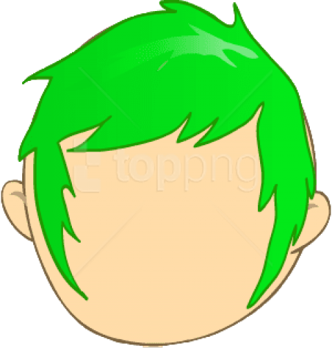 Free Png Perm Green Sideburn Hair Png - Cartoon (480x503)