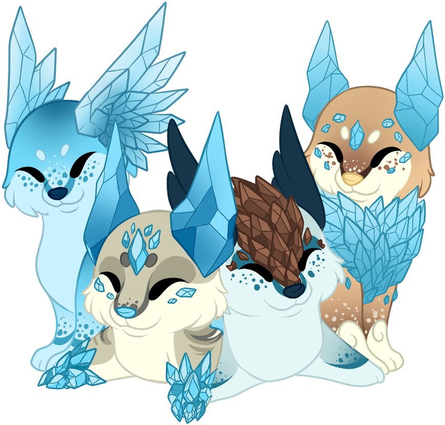 Aster X Crystal By Arccyfox - Cartoon (894x894)