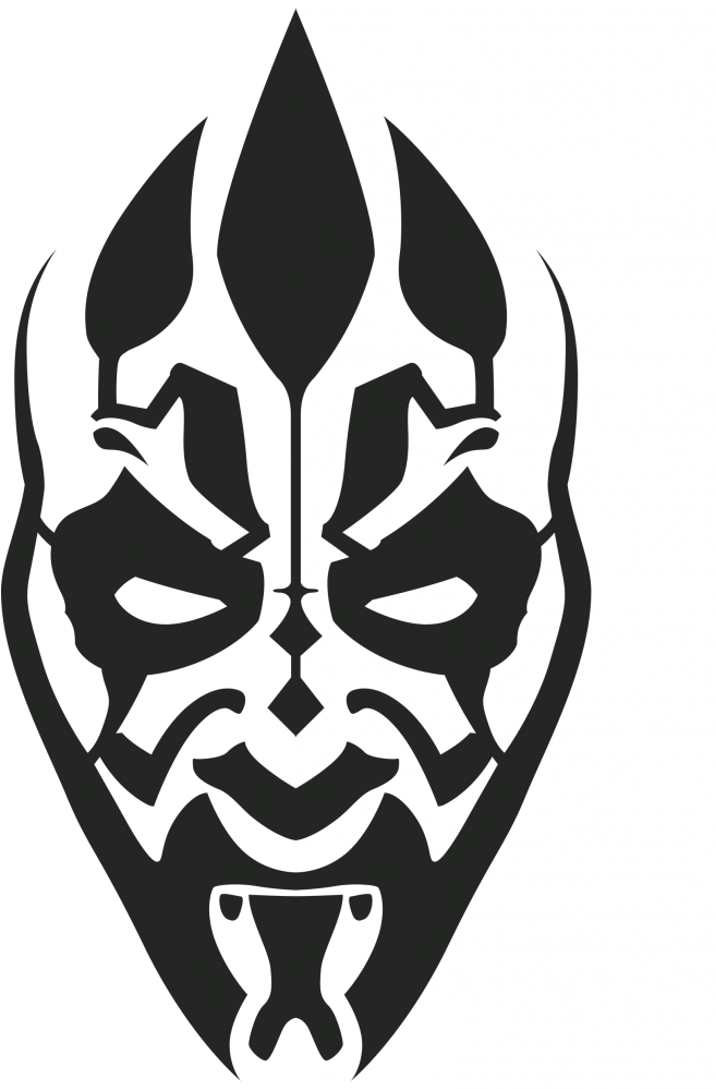 Darth Maul - Black Darth Maul Tattoo (875x1000)