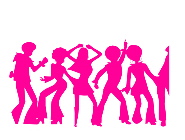 Funky Clipart Dancer - Disco Dancers Silhouette (640x480)