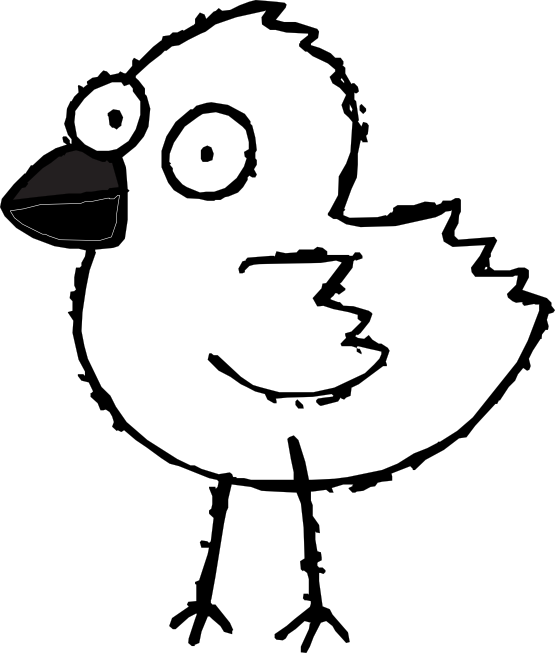 Twitter Bird Tweet Tweet 53 555px - Cartoon Baby Chicken Transparent (555x653)
