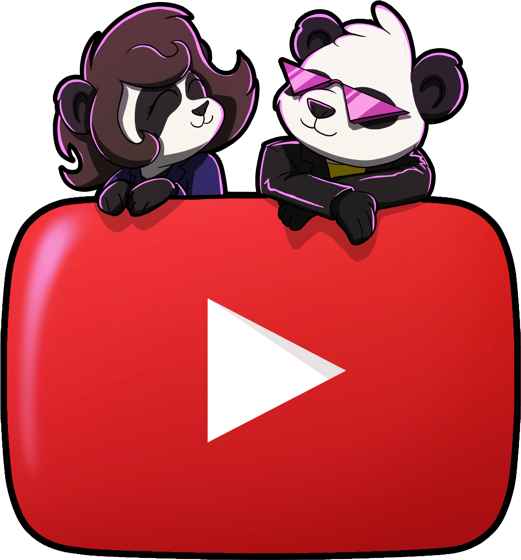 Follow Us On Youtube - Funky Pandas (3000x3000)