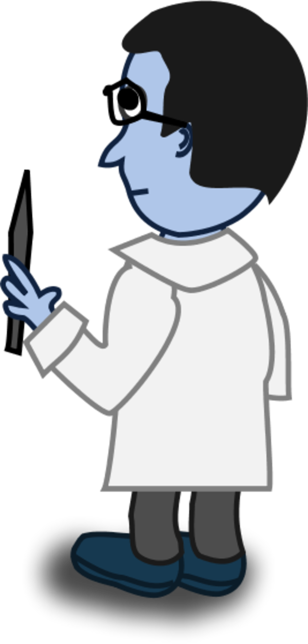 Professor Cartoon Comic Character - Pop Under Banner Ad (600x1254)