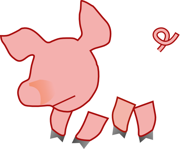 Fat Pig 1 Clip Art At Clker - Pig Clip Art (600x498)